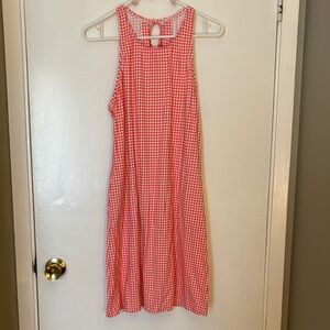 Tommy Bahama Red Gingham Sleeveless Midi Dress